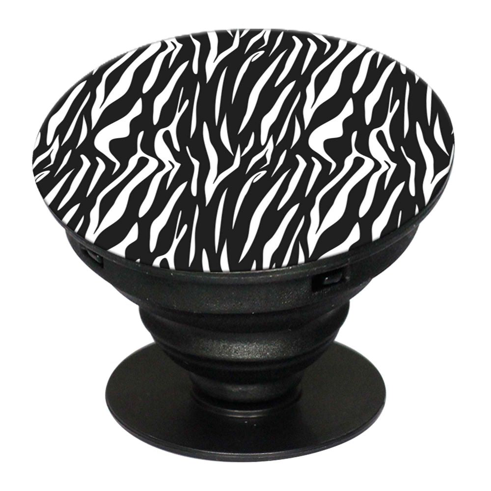 Zebra Stripes Mobile Grip Stand (Black)