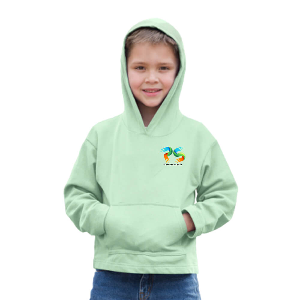 Mint Green  Customised Kids Hoodie - Front and Back Print