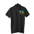 Black Customised Men's Polo Neck  T-Shirt - Front  Print