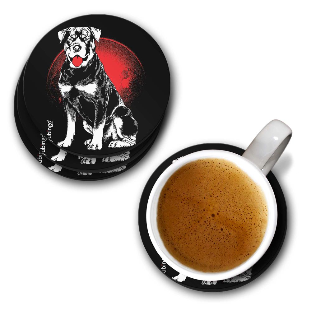 Dog and Moon Coasters