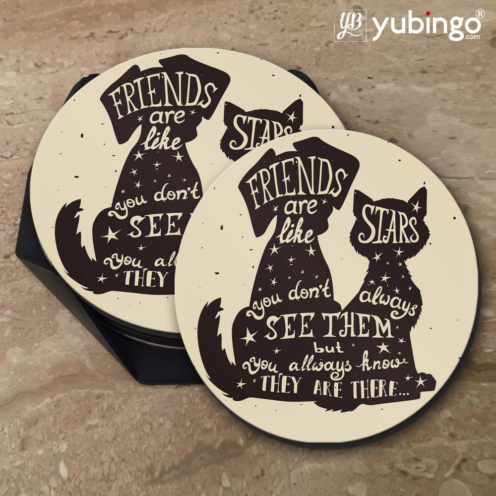 Buy Friends are Like Star Personalised Coaster in India Online