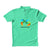 Polo Neck Aqua Melange Customised Kids T-Shirt - Front And Back Print