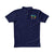 Polo Neck Navy Blue Customised Kids T-Shirt - Front And Back Print