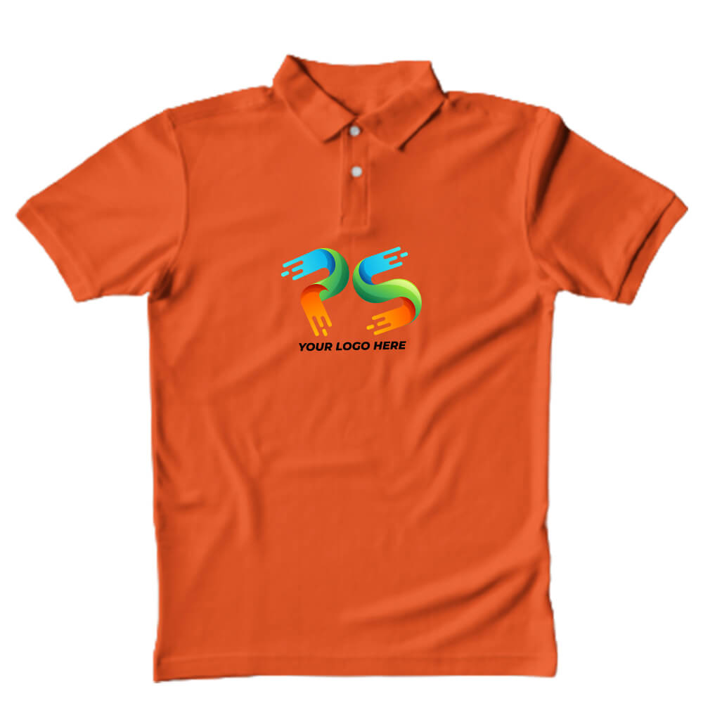 Orange polo cheap shirt back