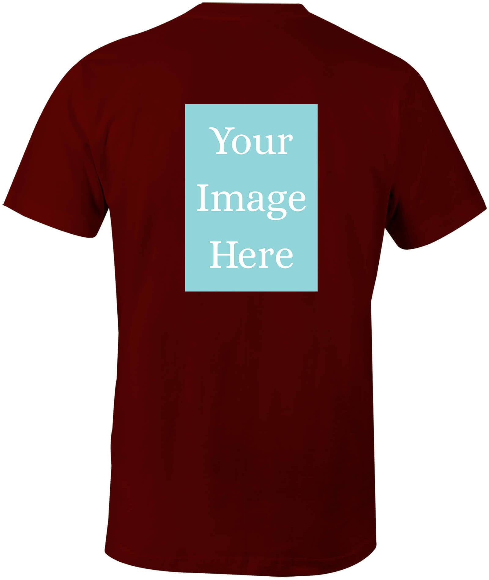 Maroon Customised Men's T-Shirt - Back Print