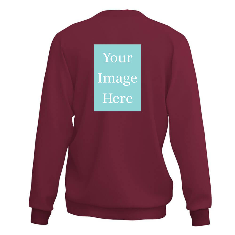 Maroon Customised Sweat Shirt - Back Print