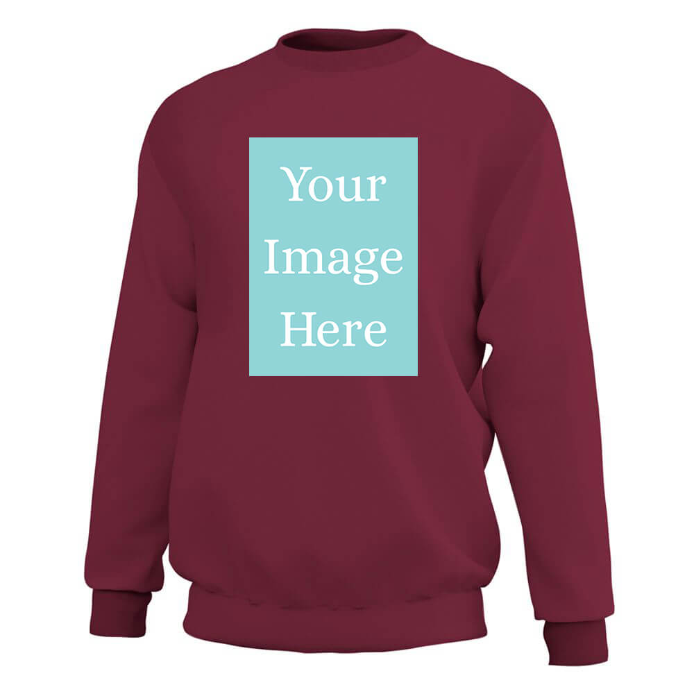 Maroon Customised Sweat Shirt - Front Print