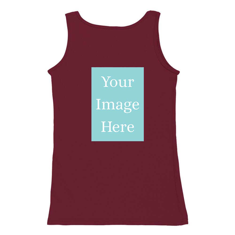 Maroon Customised Tank Top - Back Print