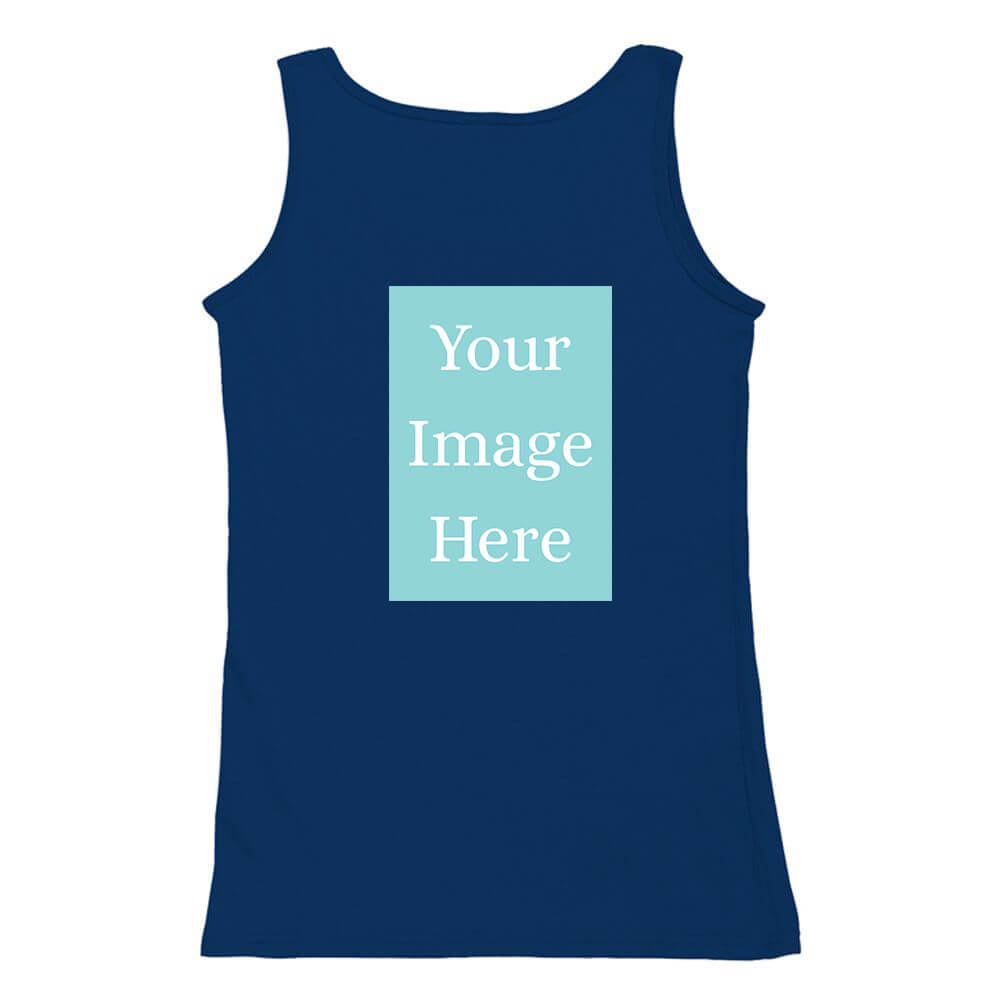 Navy Customised Tank Top - Back Print