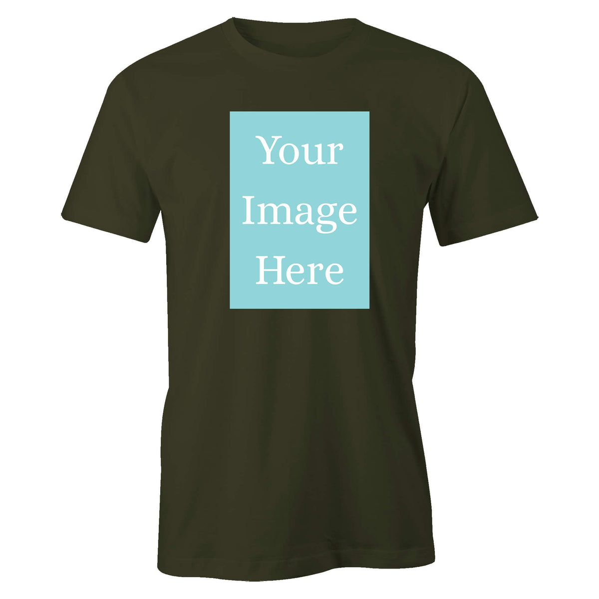 Olive Customised Men&#39;s T-Shirt - Front Print