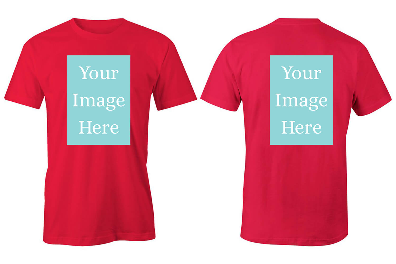 Red Customised Men's T-Shirt - Front and Back Print