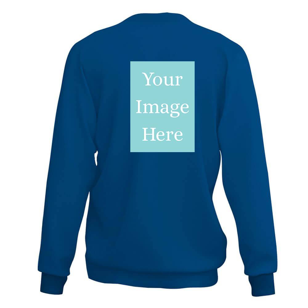 Royal Blue Customised Sweat Shirt - Back Print