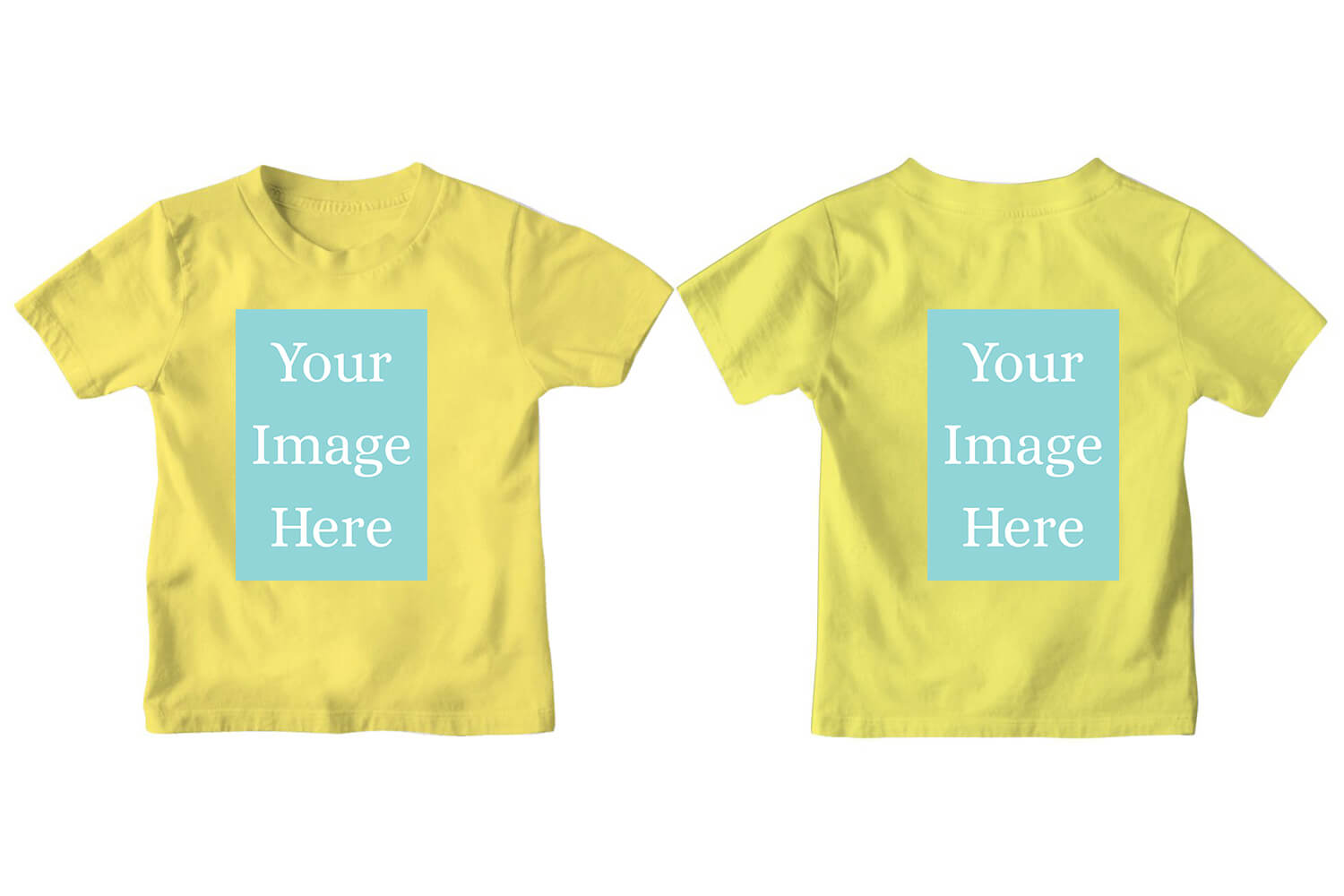 Yellow Customised Kids T-Shirt - Front and Back Print