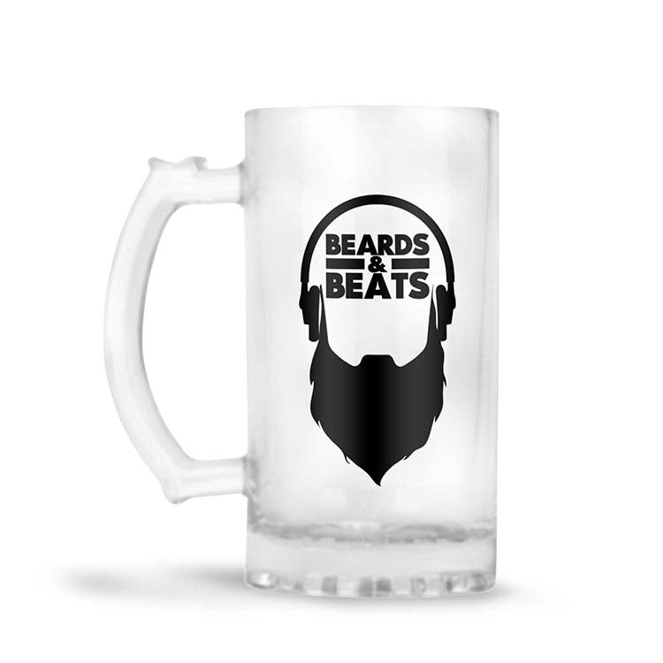 Beards And Beats Beer Mug