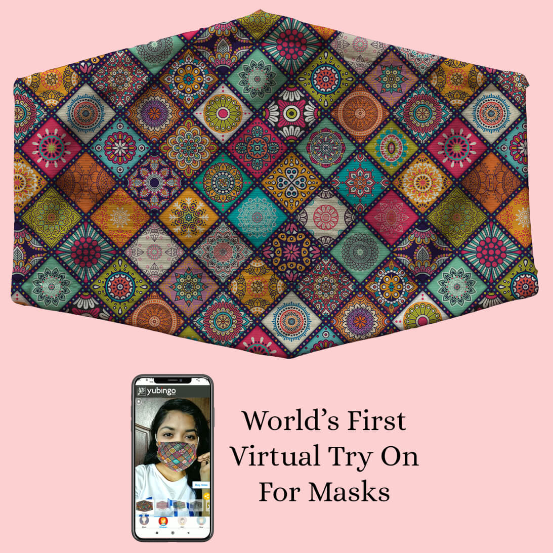 Beautiful Mandala Pattern Mask 1