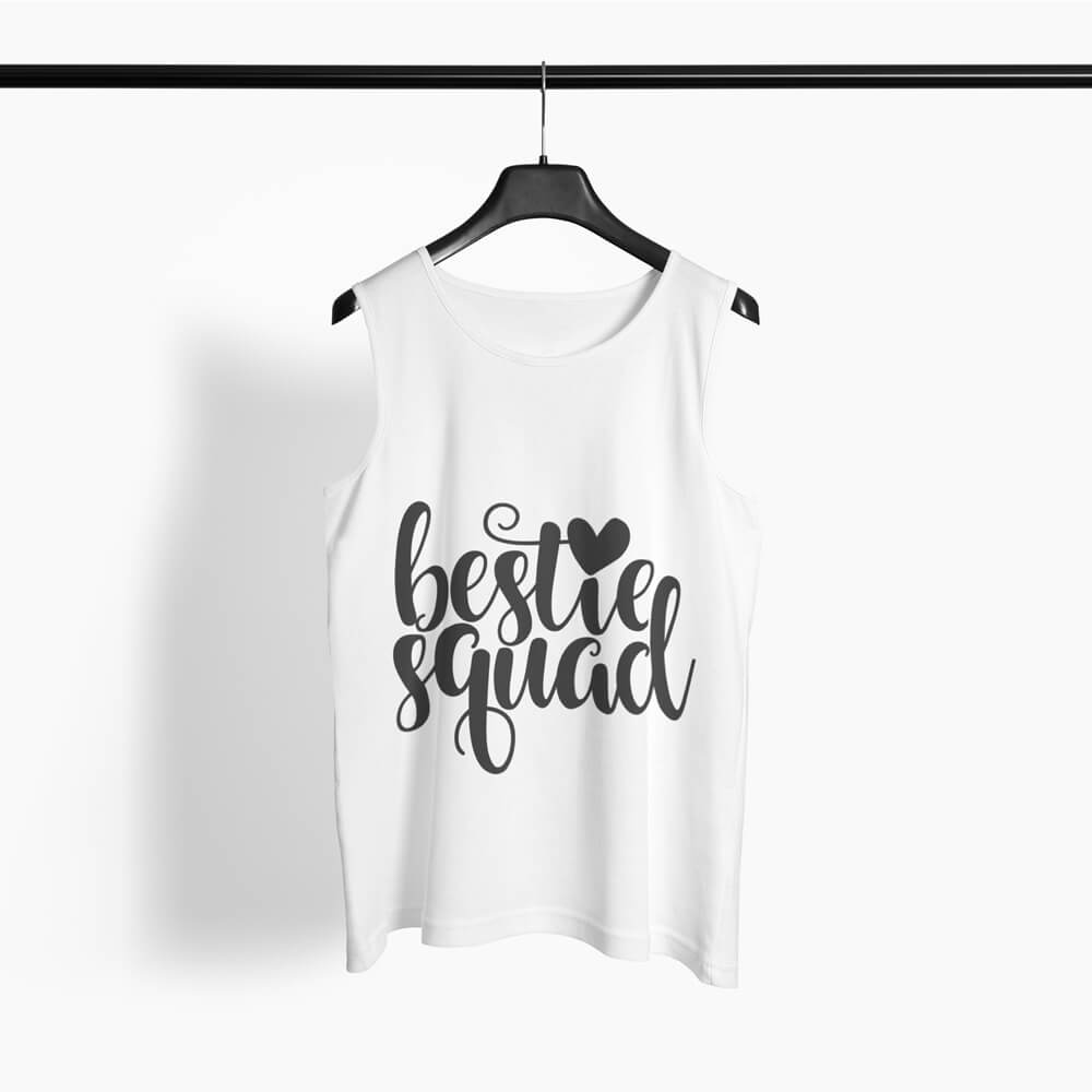 Bestie Squad Tank Tops-White