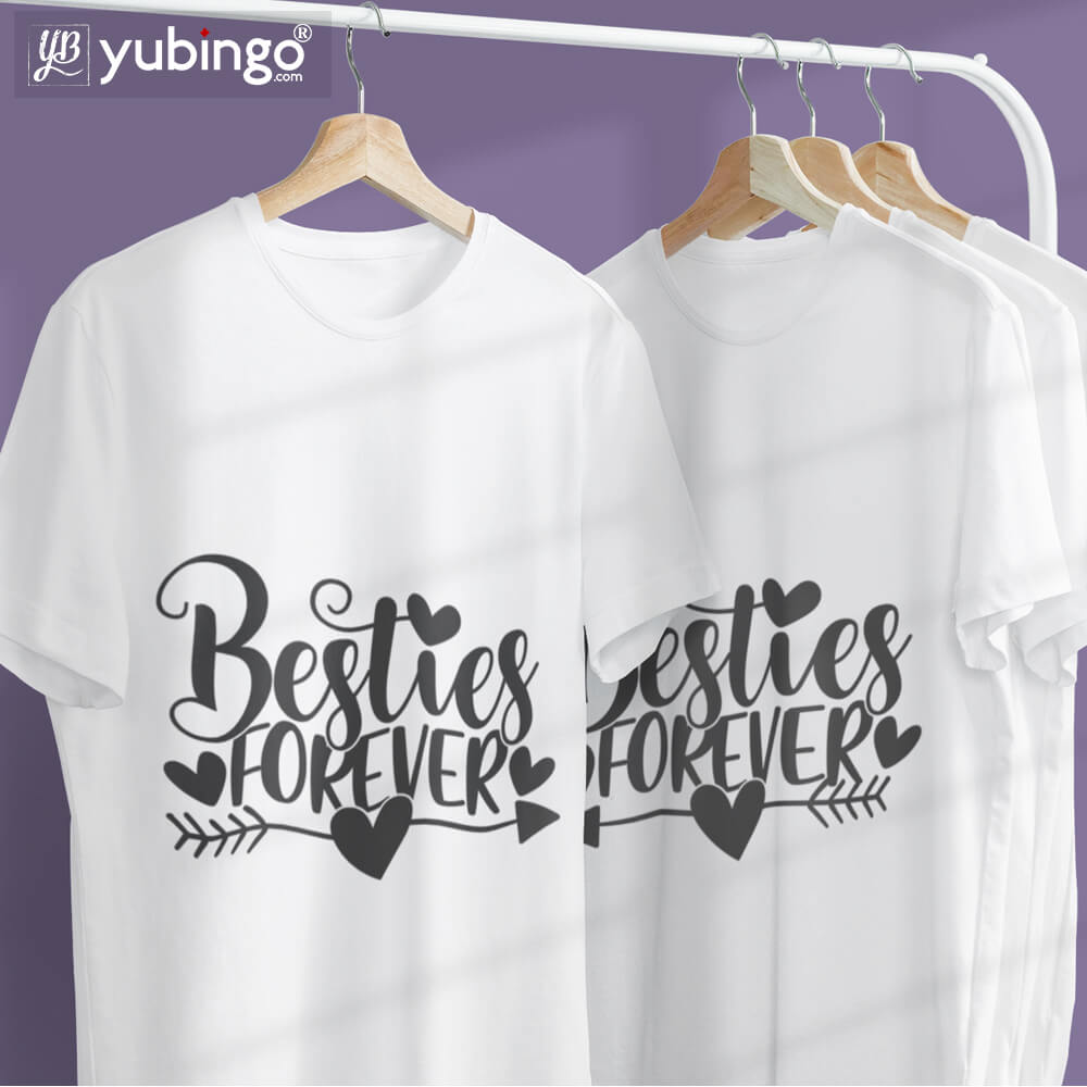 Print Ship Buy Besties Forever Customised Cool Shirt in India Online yubingo