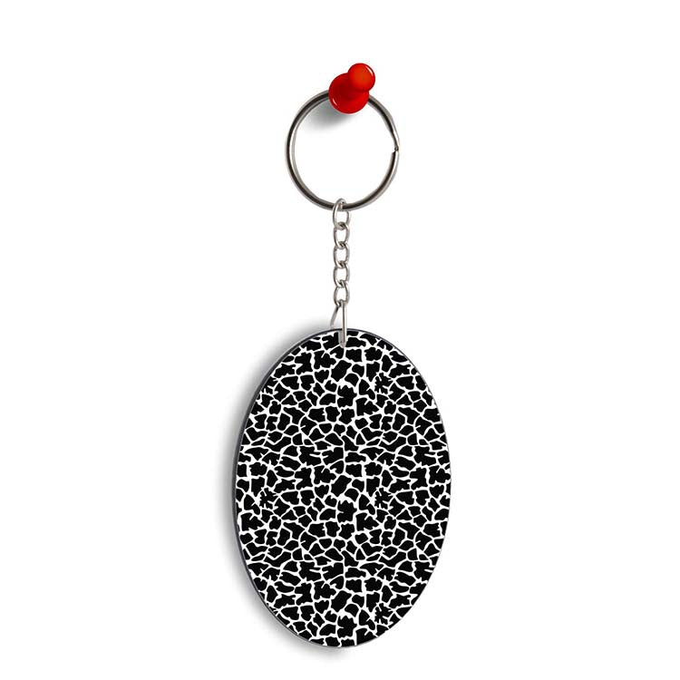 Animal Pattern Oval Key Chain