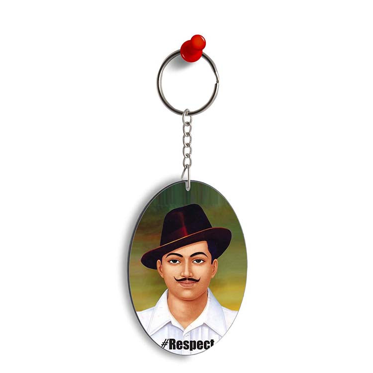 Print Ship Buy Bhagat Singh Best Designer Keychain Keyring in India Online yubingo