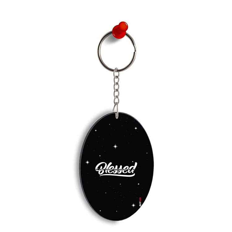 Blessed Oval Key Chain