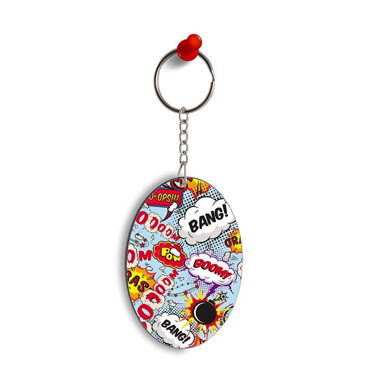 Boom Bang Oval Key Chain