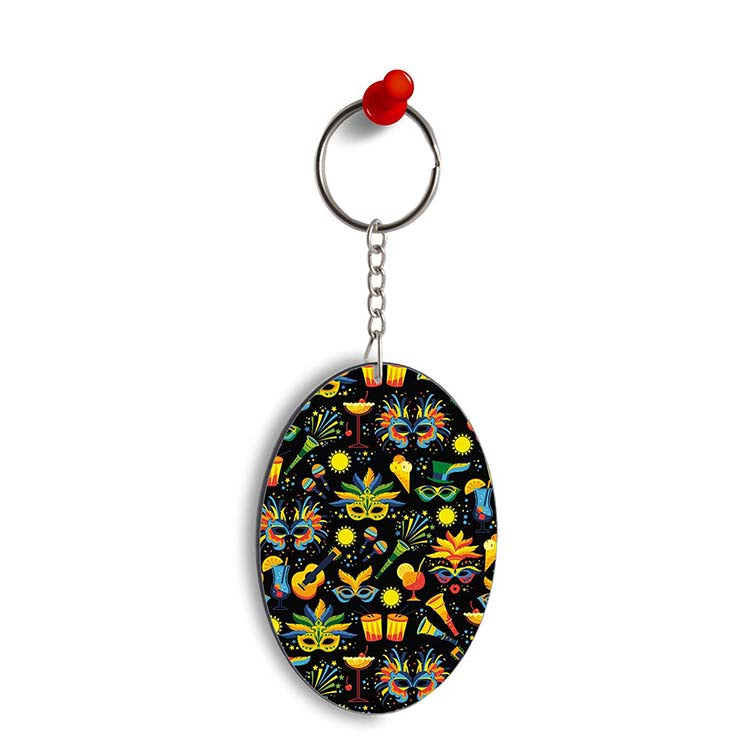 Brazil Oval Key Chain