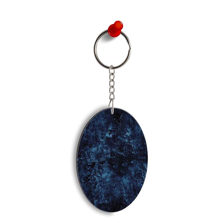 Deep Blues Oval Key Chain