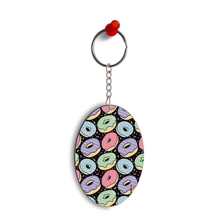 Donuts Oval Key Chain