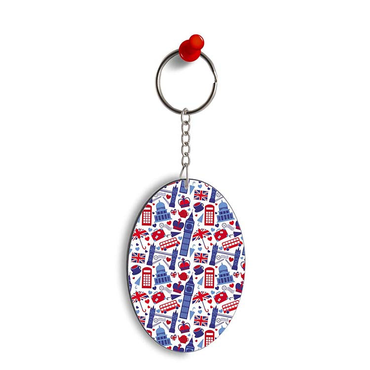 London Oval Key Chain