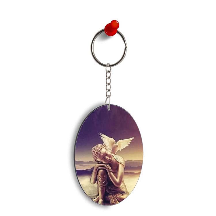 Lord Buddha Oval Key Chain