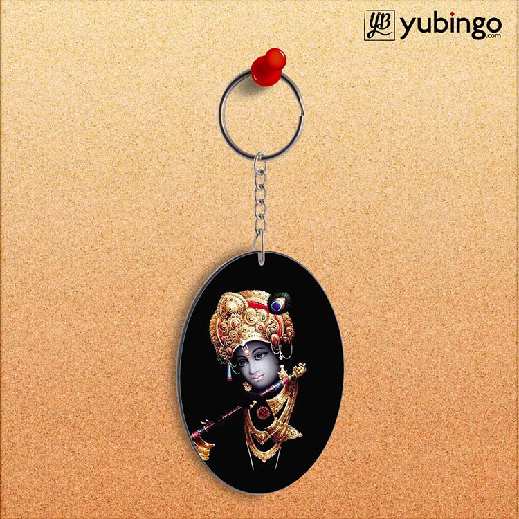 Print Ship Buy Lord Krishna Customised Keychain Keyring in India Online yubingo