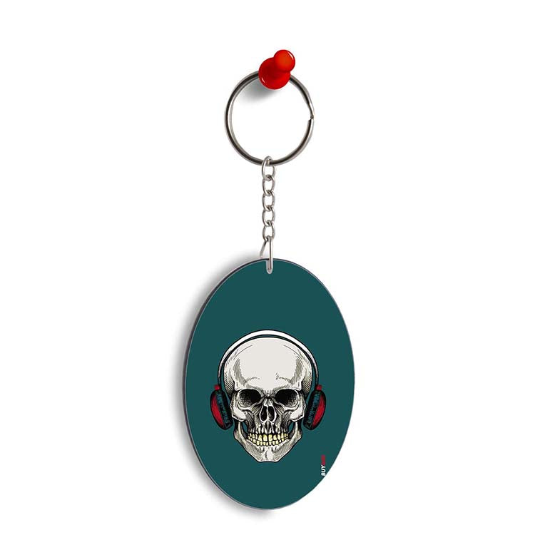 Music Deep Inside Oval Key Chain