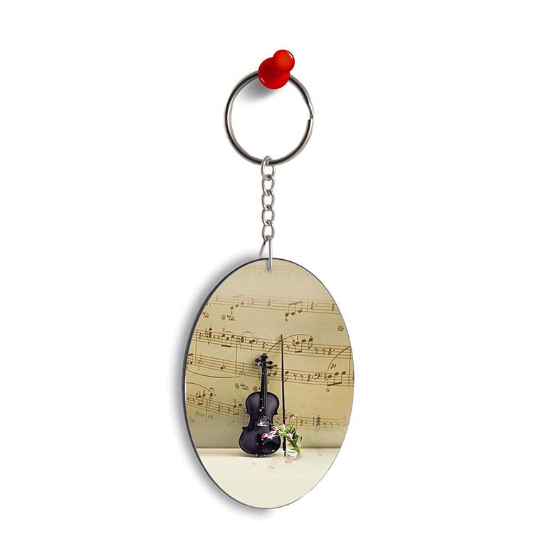 Musical Tone Oval Key Chain