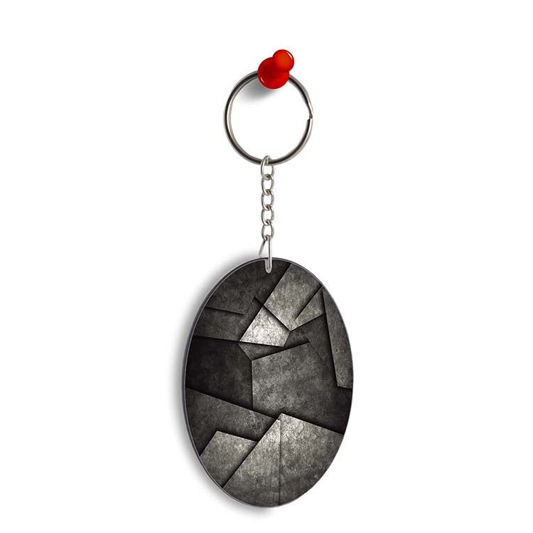 Shades Of Grey Oval Key Chain