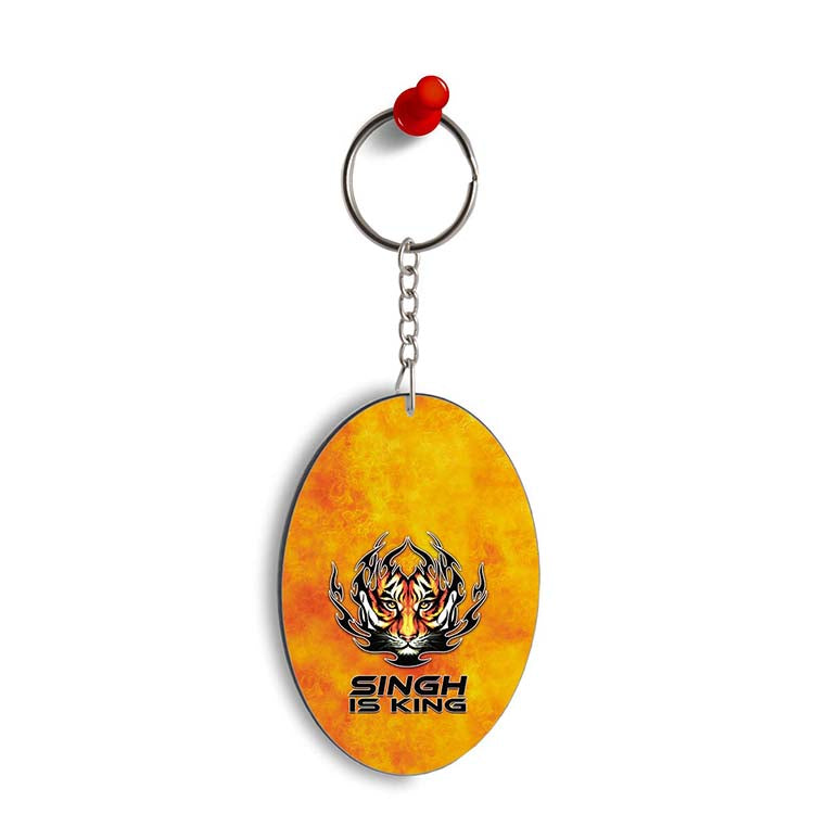 Singh Is King Oval Key Chain