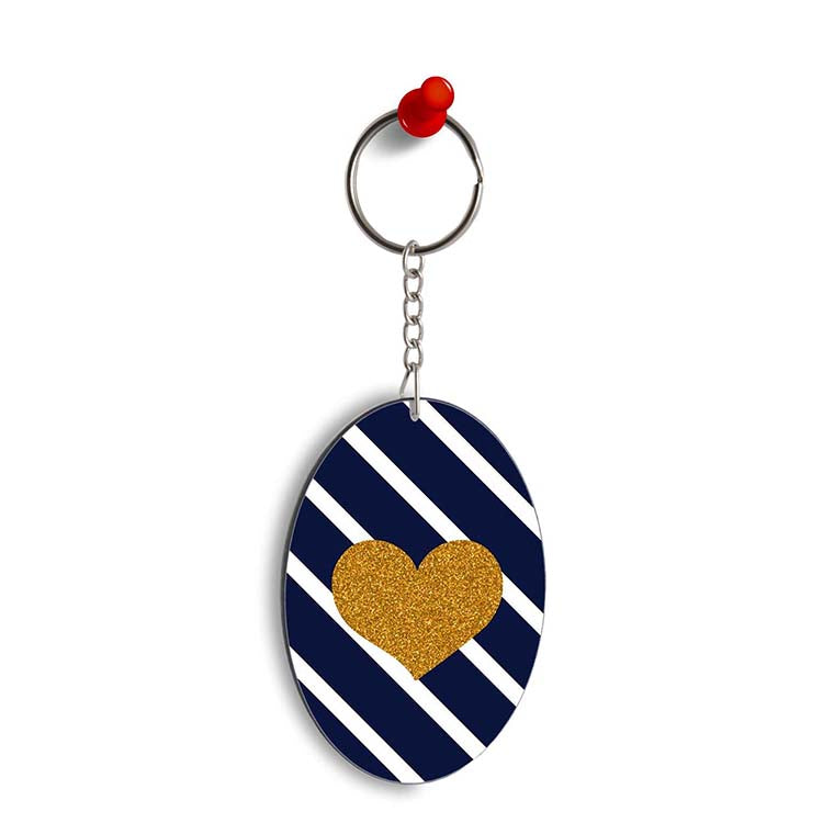 The Heart Oval Key Chain