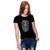 Charming Lady with Tiger Women T-Shirt-Black