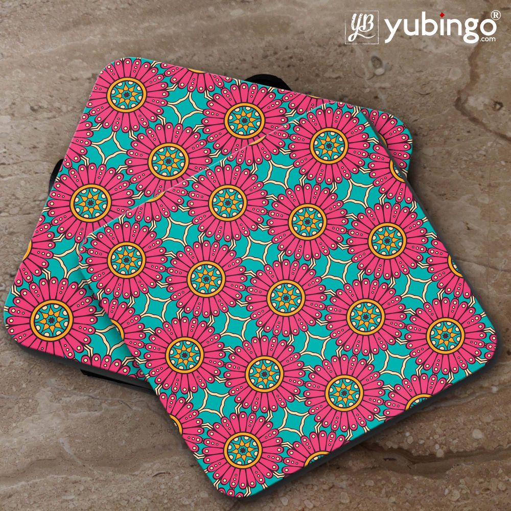 Flowers Pattern Coasters-Image5