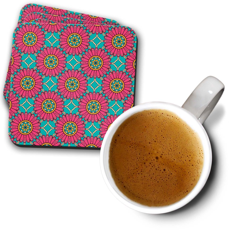 Flowers Pattern Coasters