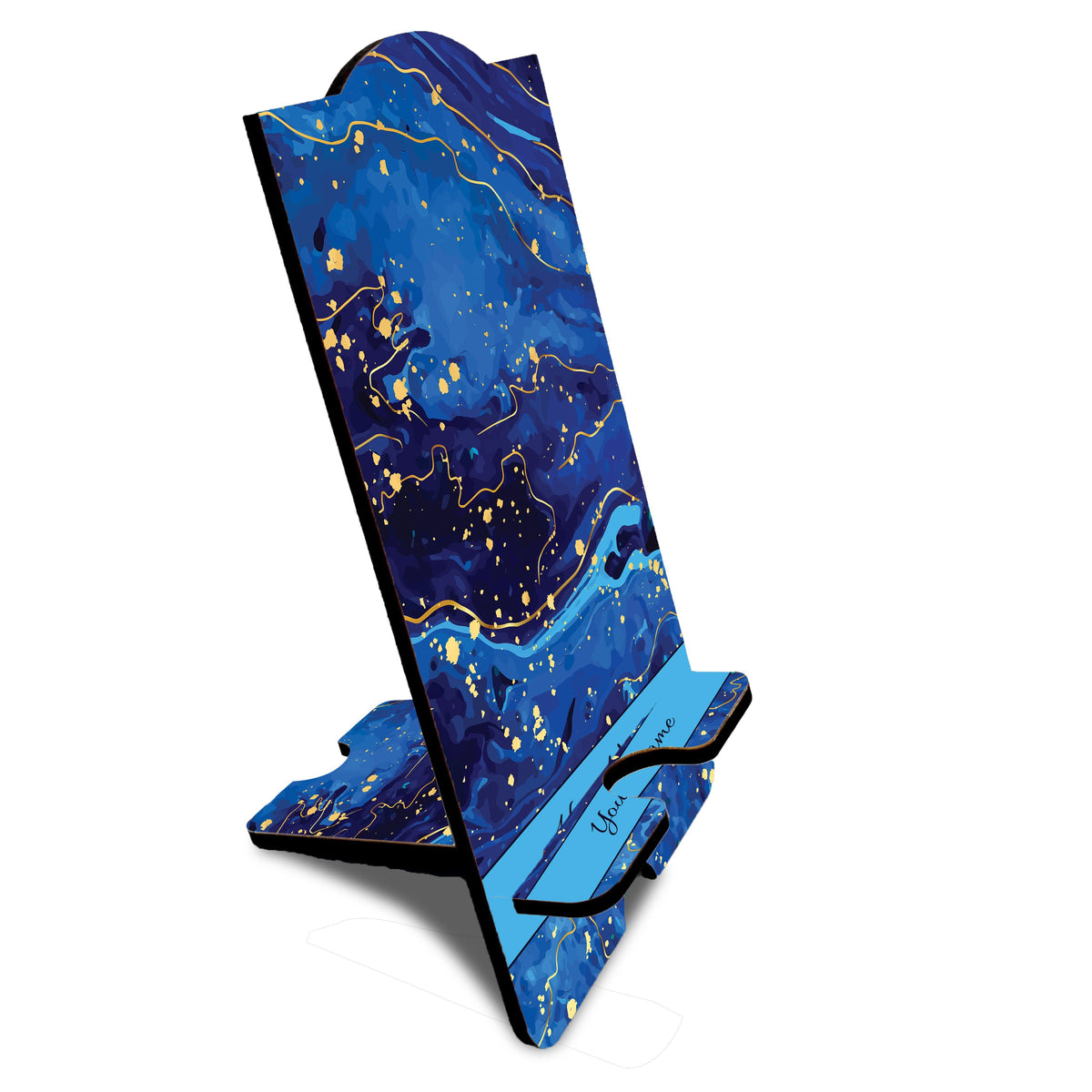 Galaxy Blue with Name Mobile Stand