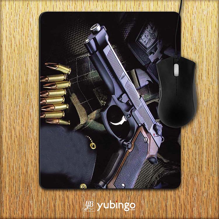 Guns And Bullets Mouse Pad-Image2