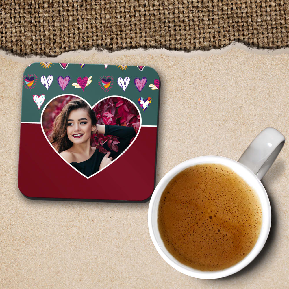 Hearts Photo Coasters