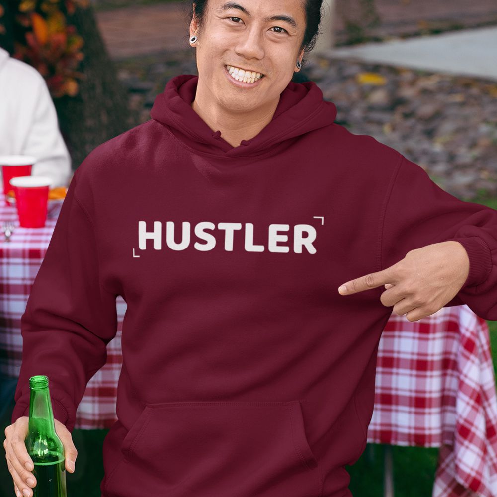 Hustler Hoodie-Maroon