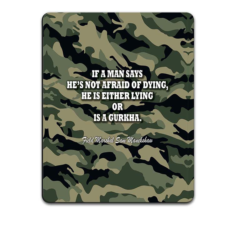 Indian Army Quote Mouse Pad