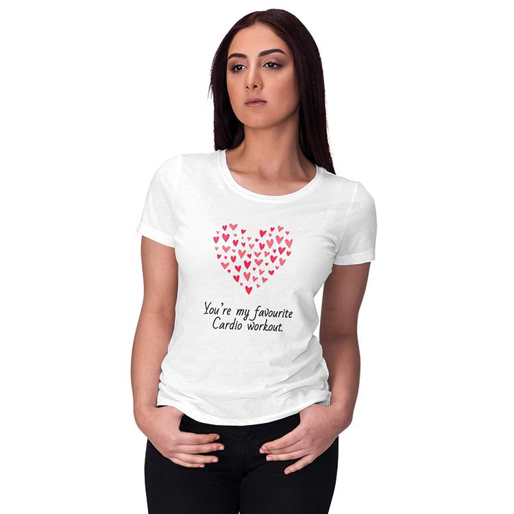 My Favorite Cardio Women T-Shirt-White