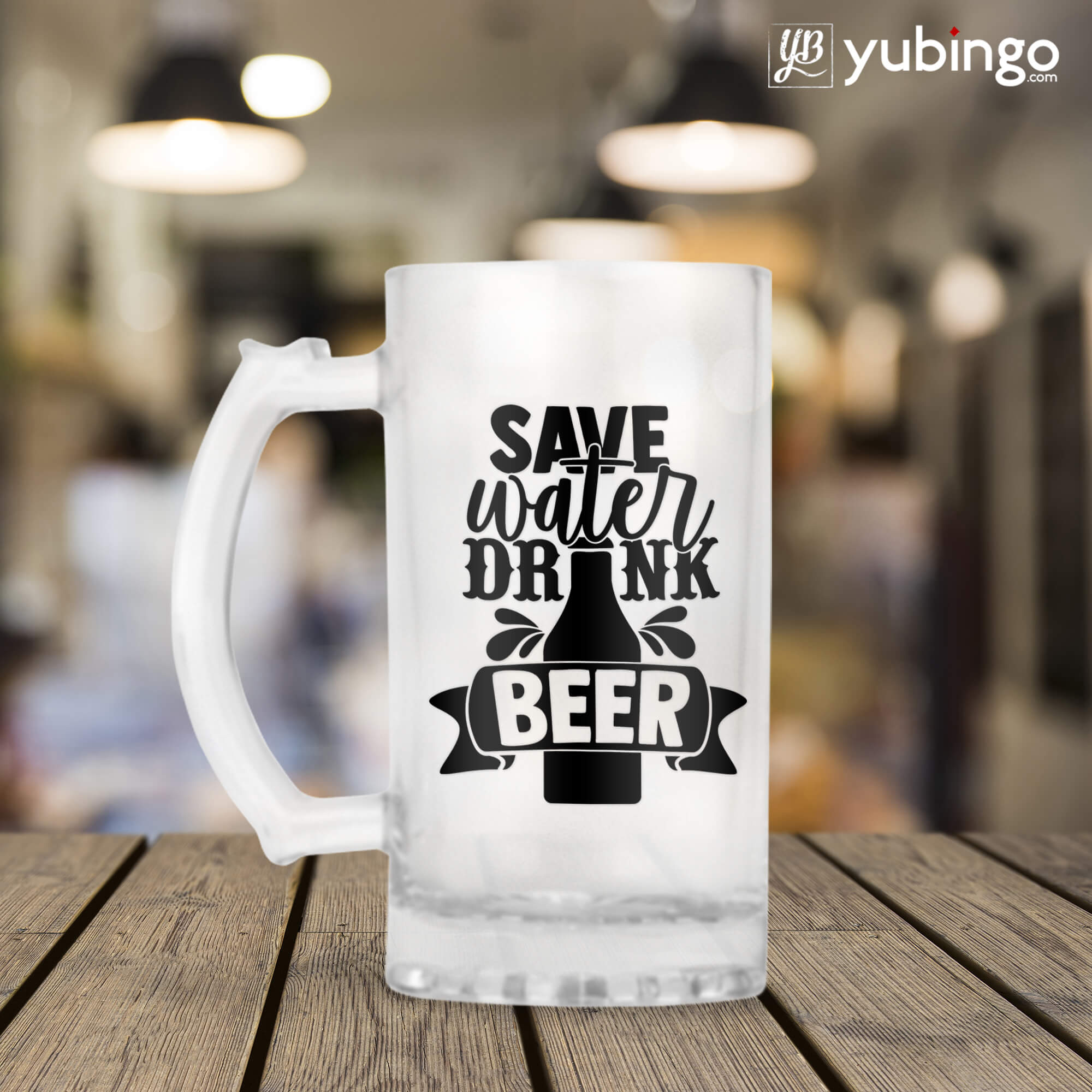 Save Water Drink Beer Beer Mug-Image3