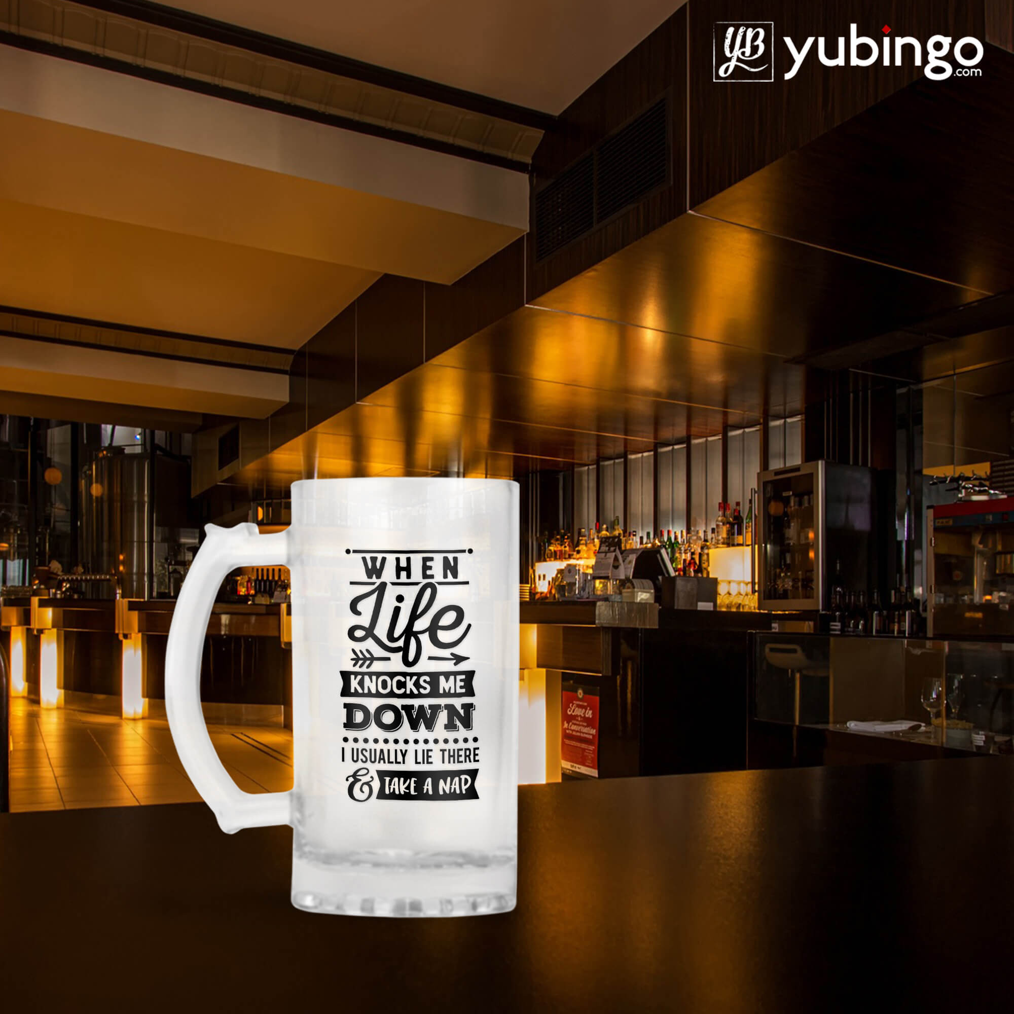 When Life Knock Me Down Beer Mug-Image5