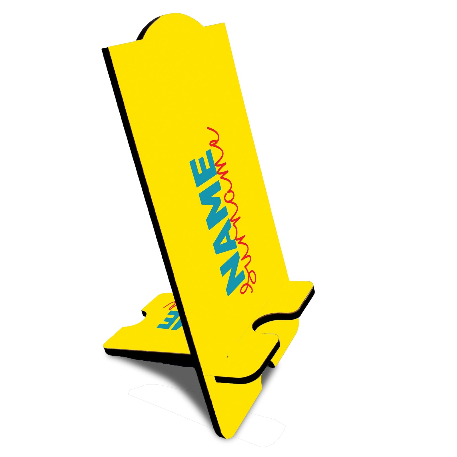 Yellow Name and Surname Mobile Stand