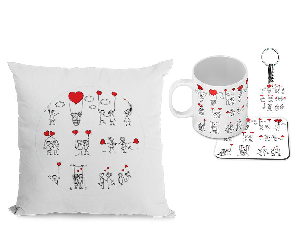 You are my sweetie Cushion, Coffee Mug with Coaster and Keychain