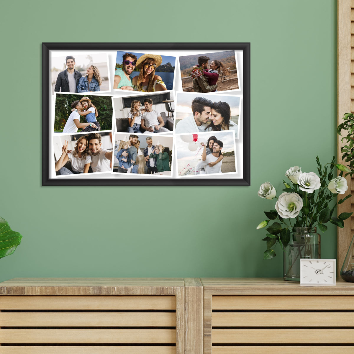 Photo Collage with Nine Photos Customised Frame